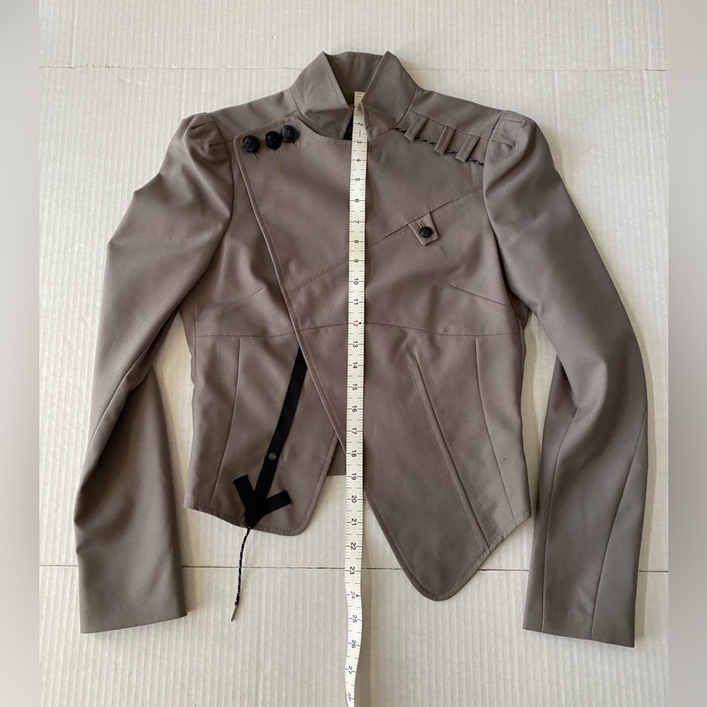 Vintage Diesel Evening Woman’s Wool Asymmetrical Military Style Jacket Size S - Picture 4 of 16